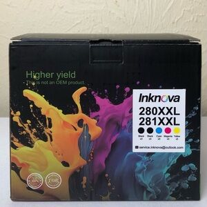 280 XXL & 281 XXL Printer Ink 15 Pack (6 Black 3 Yellow 3 Cyan 3 Magenta) NEW